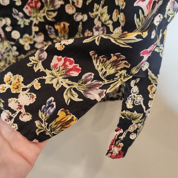 Reyn Spooner Hawaiian Black Multi Floral short sleeve button shirt cotton L - Picture 5 of 12